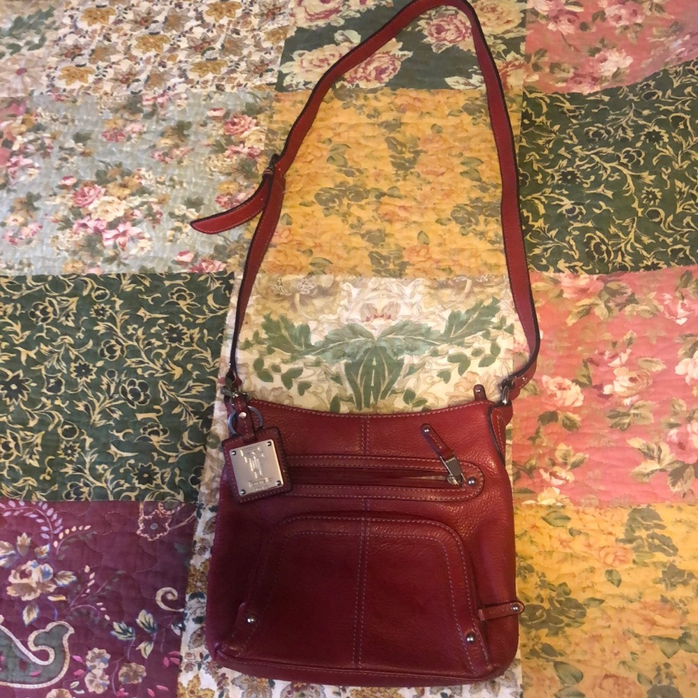 Tiganello Red Leather Cross Body Purse